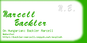 marcell backler business card